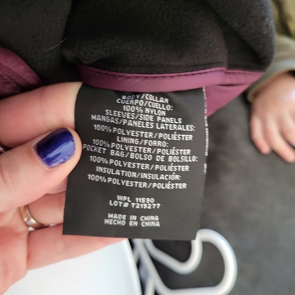 32° Heat NWT Potent Purple Puffer Jacket Long Sleeve Full Zip Quilted Pockets - Picture 7 of 7